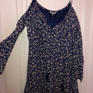 navy flower dress